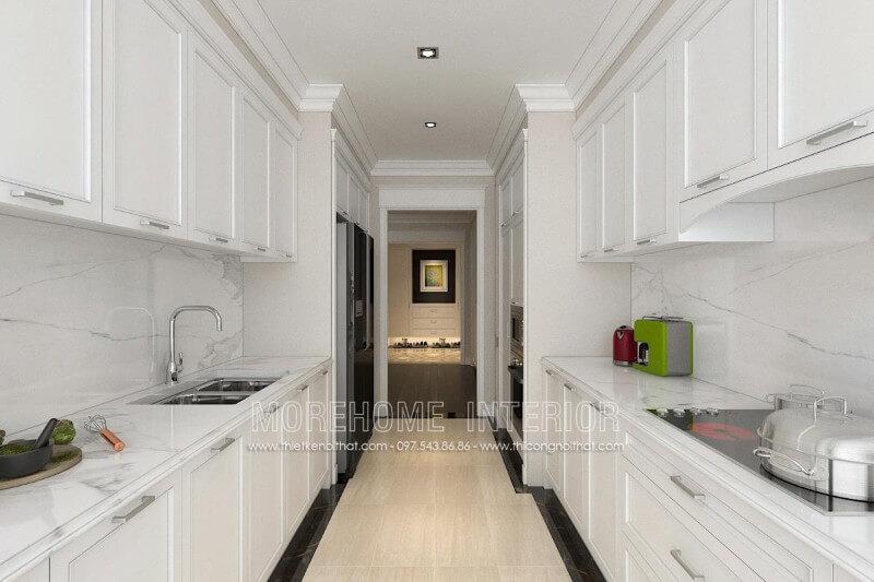 Thiết kế tủ bếp cao cấp chung cư TSQ đẹp Thiết kế tủ bếp đẹp