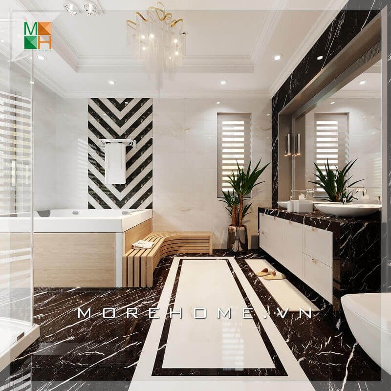 Gợi ý mẫu thiết kế nội thất nhà tắm cao cấp, tiện nghi hiện đại cho nhà phố, biệt thự.