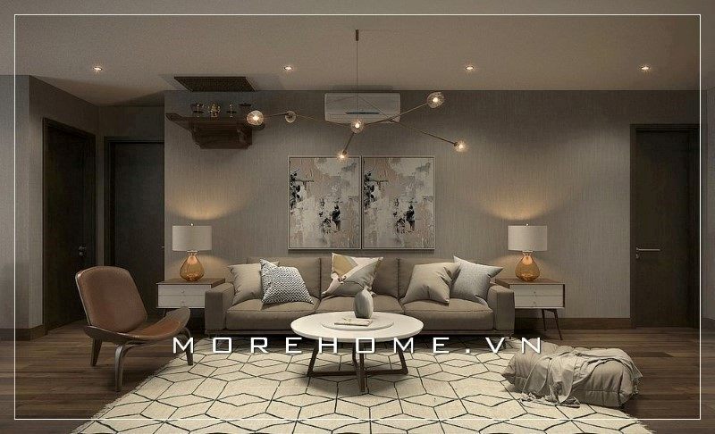 Chiếc bàn trà hình tròn mặt đá với kiểu dáng thiết kế đơn giản nhưng lại cuốn hút và tiện lợi vô cùng.