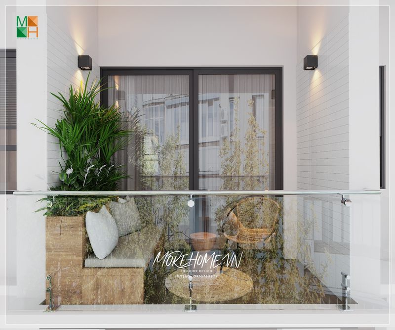 Lan can kính cường lực tạo độ mở sự thông thoáng ánh sáng, không khi dễ dàng lan tỏa, tính thẩm mỹ cao